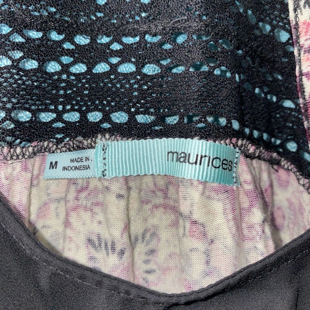 Maurices Racerback Lace Tank Top – Size Medium - Picture 3 of 3